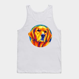 Colorful Golden Retriever Dog Tank Top